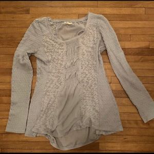 Anthropologie Tunic Shirt (Lavender Grey)